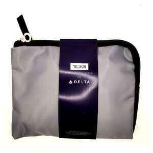 Delta Airlines TUMI First Class Delta One Gray and Black Amenities Kit Bag
